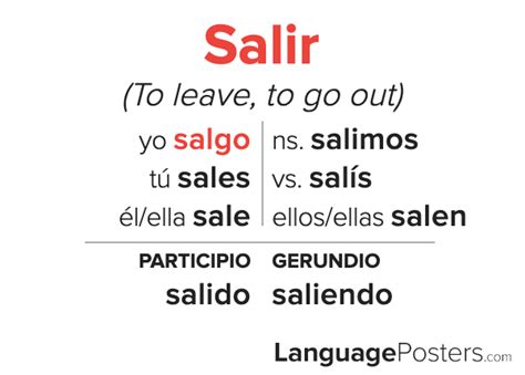 salir spanish to english|salir conjugation chart preterite.